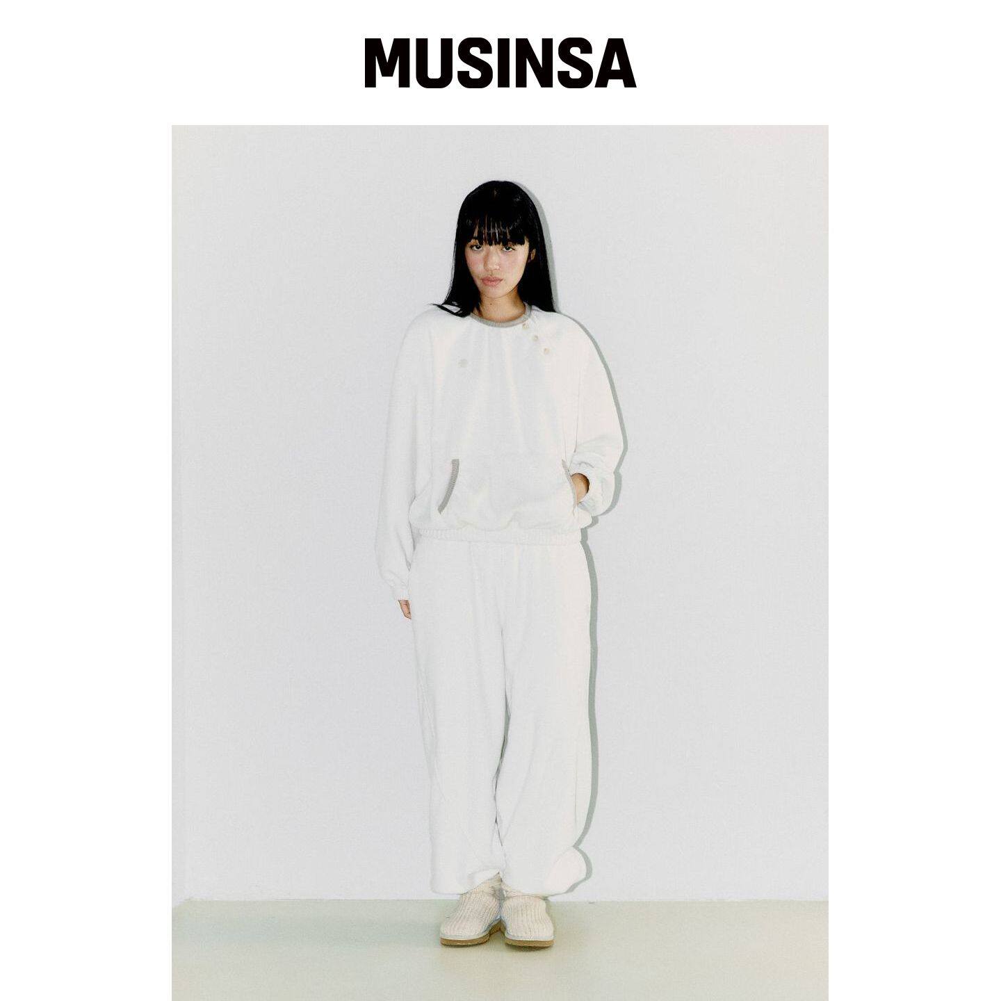 OAFISH DIAGONAL FLEECE 套装，象牙色 MUSINSA韩国官网直邮进口