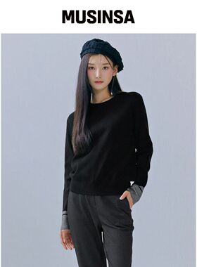 CHASECULT 女性拼色圆领毛衣-CFRG5261C03韩国官网直邮进口
