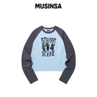 ISTKUNST SCENE BAND RAGLAN 长袖T恤_BLUE(IK2F韩国官网直邮进口