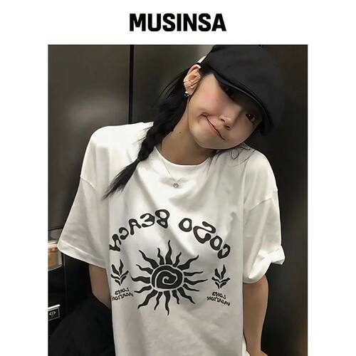COSO 科索海滩艺术图案T恤（白色）韩国官网直邮进口MUSINSA