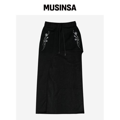 DARLING, YOU'RE BAD ROSE CUT-OUT SKIRT #BLAC韩国官网直邮进口
