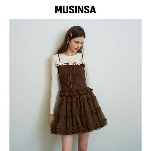 CEST MOIDEW Cest_Autumn 网纱荷叶边裙 MUSINSA韩国官网直邮进口