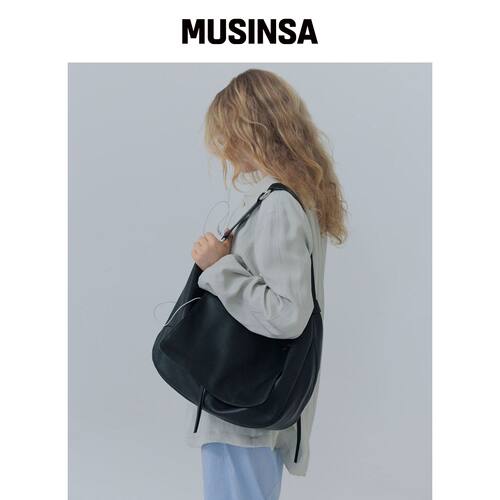 HAAG 黑色大饼包 MUSINSA韩国官网直邮进口