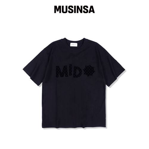 MIDNIGHT12AM MID点点短袖T恤 海军蓝韩国官网直邮进口MUSINSA