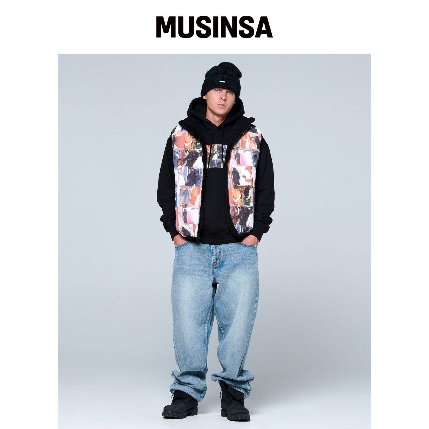 WKNDRS 大脚背心 (黑色) MUSINSA韩国官网直邮进口