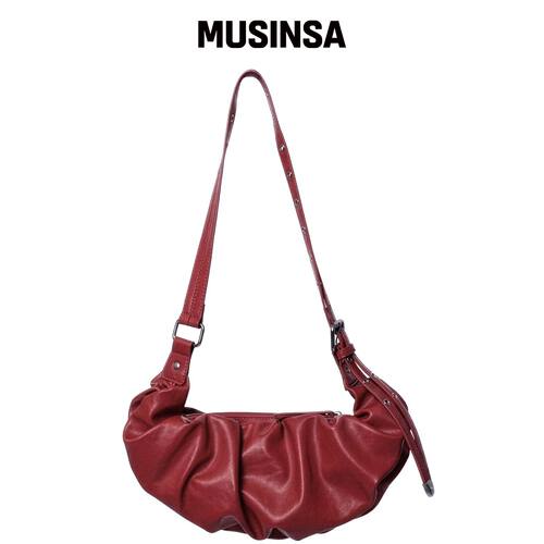 FLAREUP Draped Leather Bag (FL-745_红色)韩国官网直邮进口
