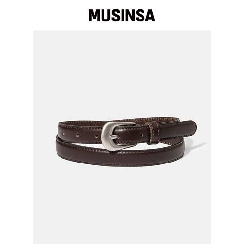 HALDEN (W) 简约西部牛皮皮带 (T005_brown) MUS韩国官网直邮进口