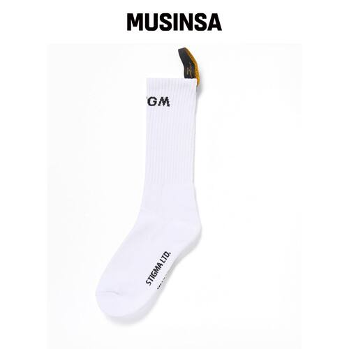 STIGMA 23 LOGO 袜子 白色韩国官网直邮进口MUSINSA