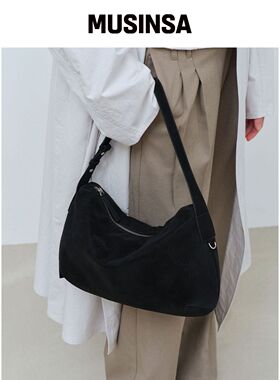 OVHEE NES hobo包 Nessa Hobo Bag_黑色韩国官网直邮进口MUSINSA