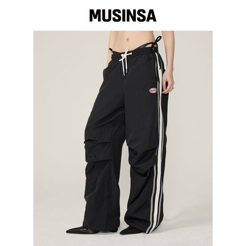 FEIHEI (UX)THREE LINE PARACHUTE WIDE PANTS 韩国官网直邮进口