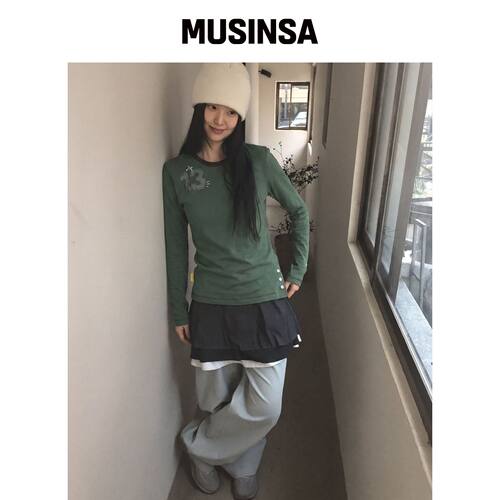MAINBOOTH Thirteen T恤（绿色） MUSINSA韩国官网直邮进口