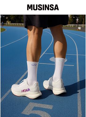 ODDSOCKS Coolmax缓冲彩色跑步短袜 -白色韩国官网直邮进口