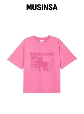 OUNDERR MONO COLLECTION 猫短袖T恤（PINK） MU韩国官网直邮进口