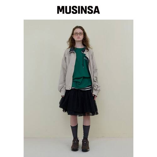 NOCONTENT 166. 棉质休闲夹克 _ 婴儿色 MUSINSA韩国官网直邮进口