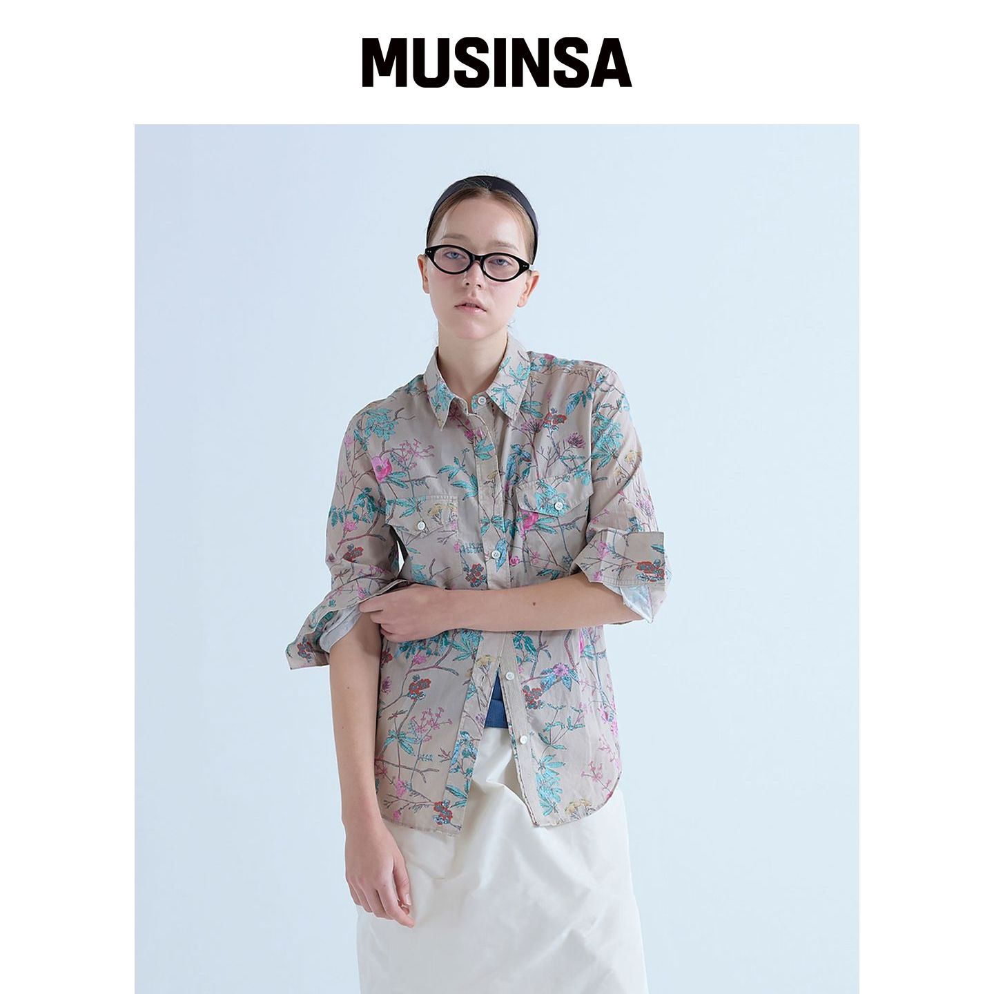 VOYONN 复古花卉打印机水洗T恤婴儿0174 MUSINSA韩国官网直邮进口