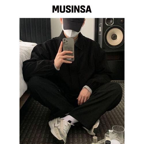 NUS YEI Nika kara 衬衫 (黑色) MUSINSA韩国官网直邮进口