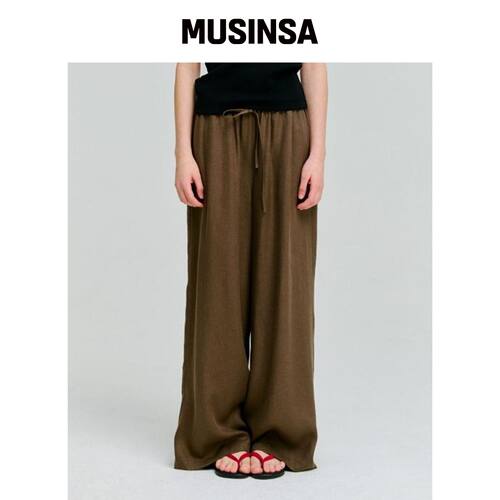 DEPOUND 亚麻口袋松紧热裤子 [BRAUN] MUSINSA韩国官网直邮进口