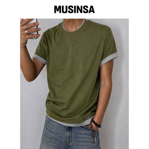 DNSR COMPACK 紧凑短款T恤 OLIVE MUSINSA韩国官网直邮进口