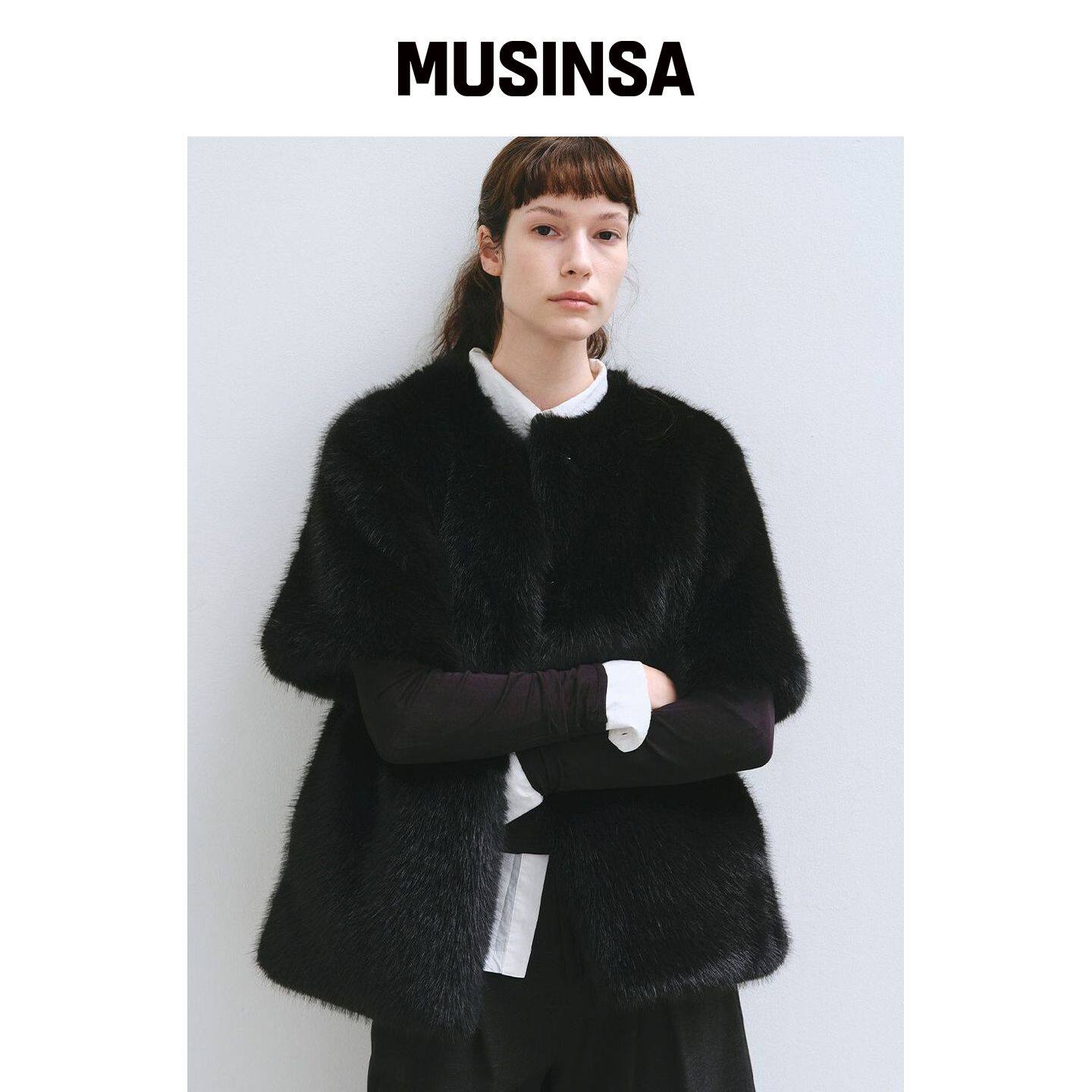 HAVELESS KIKO 人造毛皮夹克 黑色 MUSINSA韩国直邮官方正品