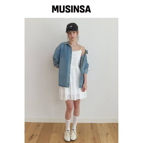 RE L Alov蕾丝迷你裙（白色） MUSINSA韩国官网直邮进口