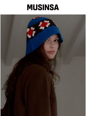 STUDIO&PARC Crochet Bucket Hat_蓝色 MUSINSA韩国官网直邮进口