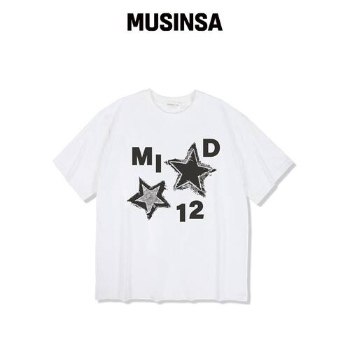 MIDNIGHT12AM M.I.D.STAR 短袖T恤 白色韩国官网直邮进口MUSINSA