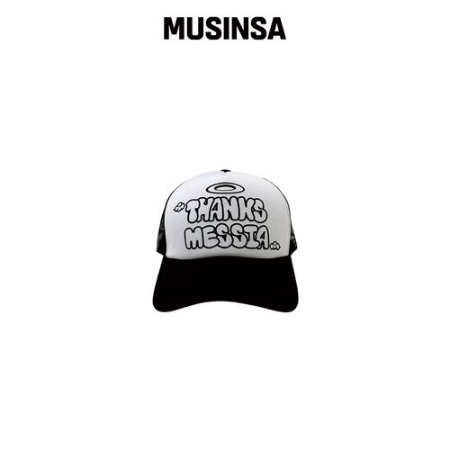 THANKS MESSIA ARCHIVE BUBBLE FONT MESHCAP-白韩国官网直邮进口
