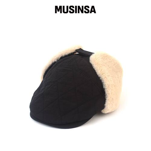 UNIVERSAL CHEMISTRY Nubim黑色耳罩猎帽 MUSINS韩国官网直邮进口