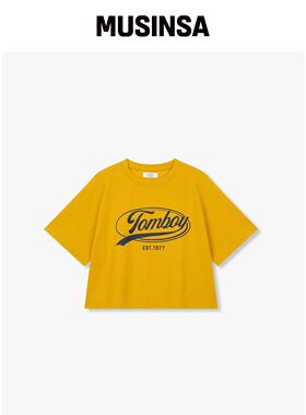 STUDIO TOMBOY LOGO LETTERING 短款短袖T恤_芥 韩国官网直邮进口