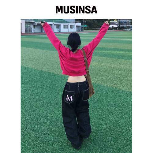 MUCENT MAXI BACK POCKET BIG LOGO 牛仔布男女 韩国官网直邮进口