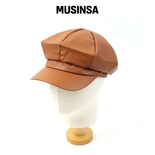 UNIVERSAL CHEMISTRY 皮革棕色报童帽 MUSINSA韩国直邮官方正品