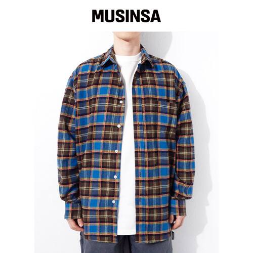 QT8 GARMENTS BN Rustic 格纹衬衫（棕色） MUSI韩国官网直邮进口
