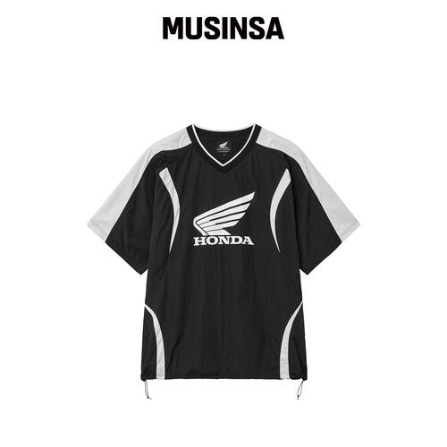 PHYPS MOTORCYCLE 拼色短袖黑色 MUSINSA韩国官网直邮进口