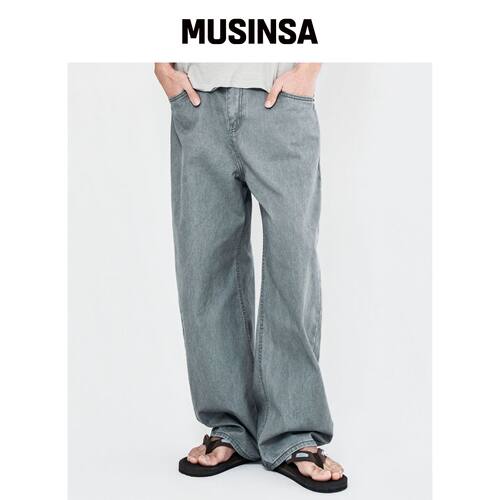 WAAR M292 阳离子宽松裤_鼠尾草灰 MUSINSA韩国官网直邮进口