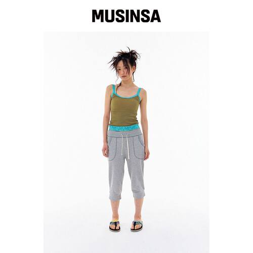 EXPIRED GIRL 简约灰色短裤 MUSINSA韩国官网直邮进口