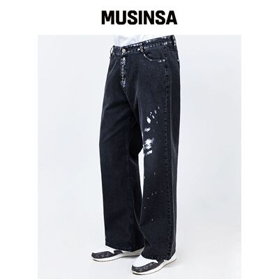 STRIKE Edge Black Wash Bootcut Jeans韩国官网直邮进口MUSINSA