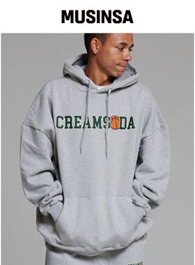 CREAM SODA LAB LAB CR BOLLER 连帽卫衣 灰色韩国官网直邮进口