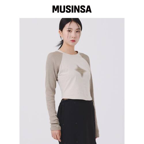 PIECE MAKER PMC TRACK METAL KNIT LS (KHAKI)韩国官网直邮进口