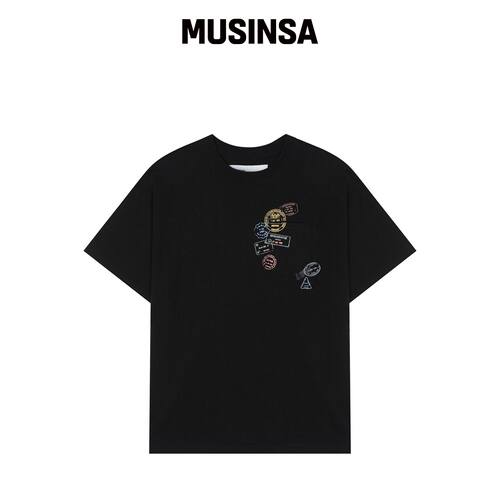 MTTIRÉ 护照印章T恤 / 黑色 MUSINSA韩国官网直邮进口