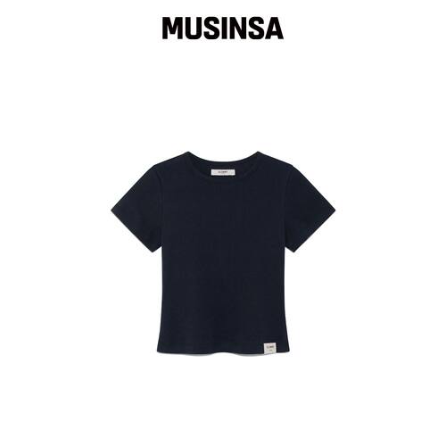 GLOWNY 基础款短袖海军蓝简约T恤上衣MUSINSA韩国官网直邮进口