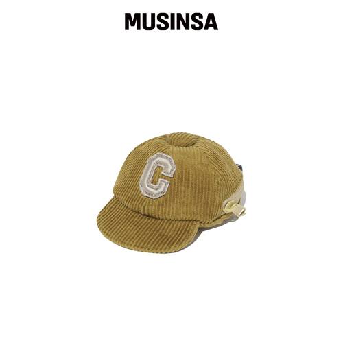 COVERNAT CORDUROY C LOGO 帽子化妆包 Olive韩国官网直邮进口