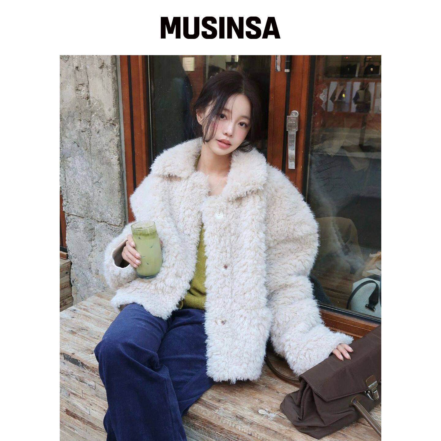 TWEE VIEWERD 羊羔毛翻领皮草外套 MUSINSA韩国直邮官方正品