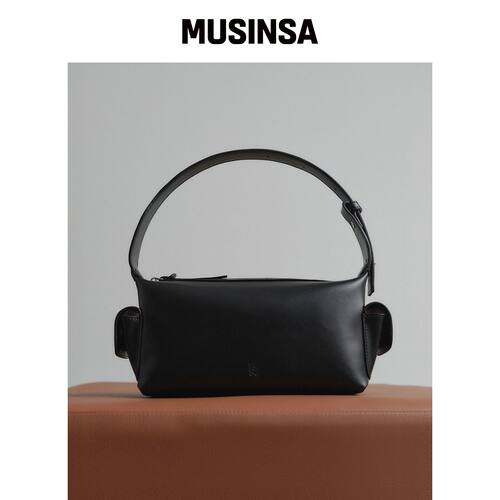 LOOKAST TRINITY POCKET SHOULDER BAG_黑色韩国官网直邮进口