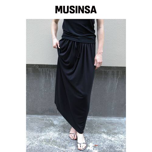 OPHEDEN 软款长裙（黑色） MUSINSA韩国官网直邮进口