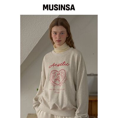 ANOETIC ANC LOVE 基础款卫衣_OATMEAL MUSINSA韩国直邮官方正品