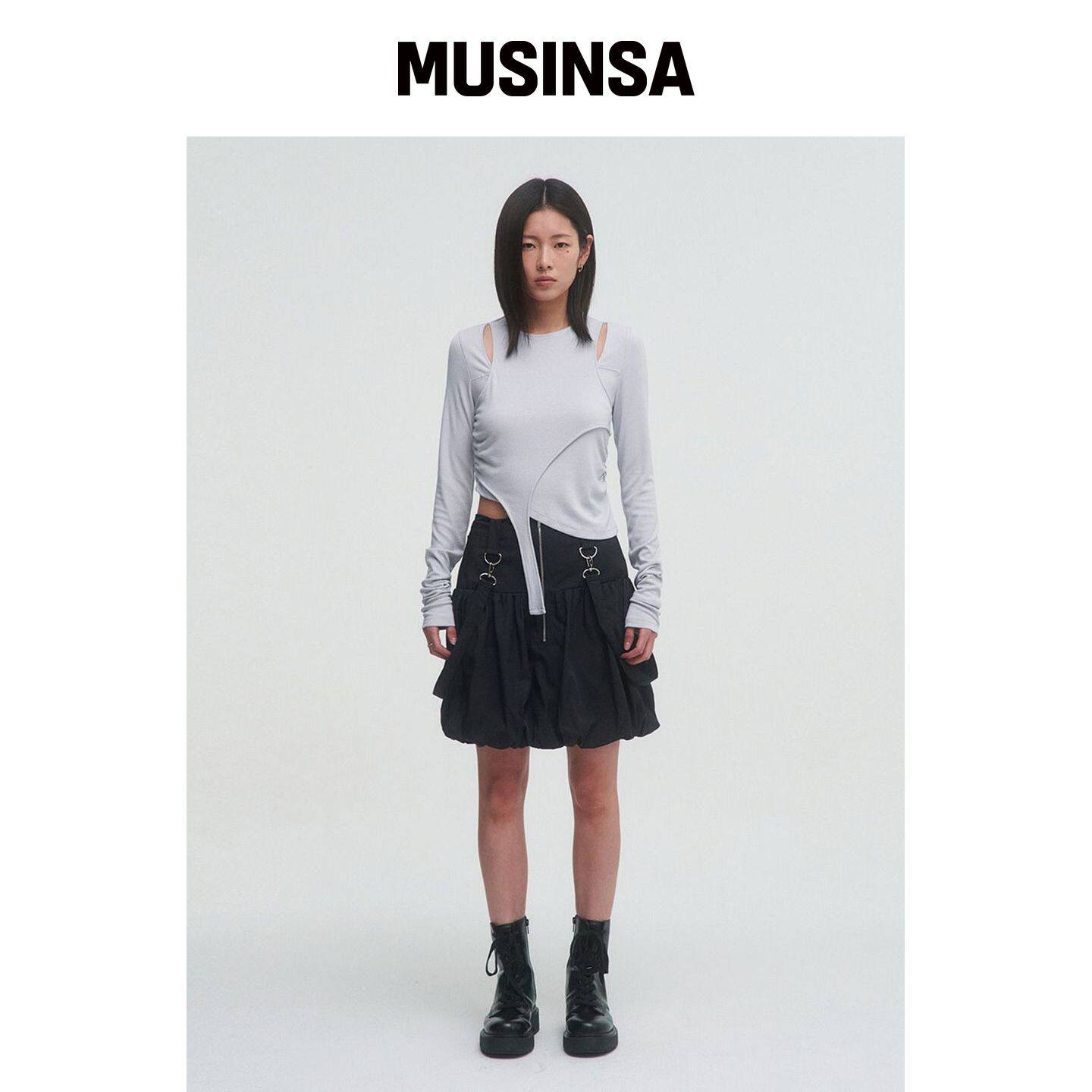 TUOMIO 背带蓬蓬裙[黑色] MUSINSA韩国官网直邮进口