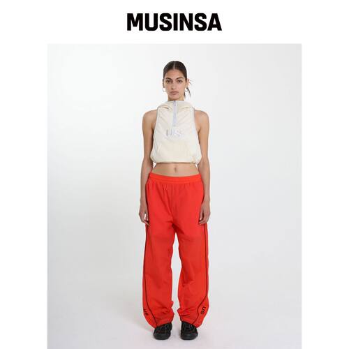 s/e/o US NYLON TRACK PANTS_RED韩国官网直邮进口MUSINSA