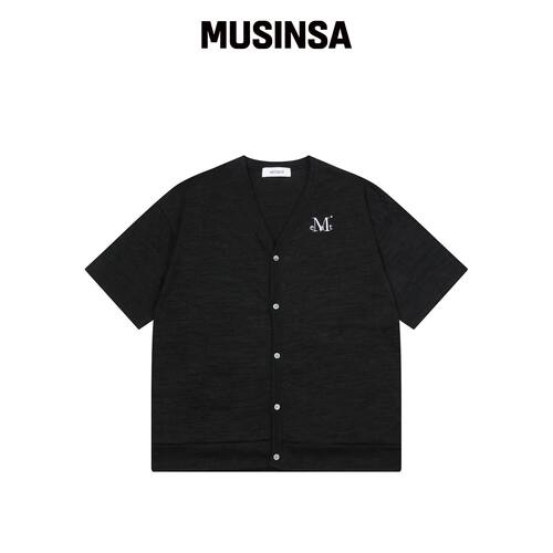 MUCENT ARTH V领短袖开衫男女通用 MUSINSA韩国官网直邮进口