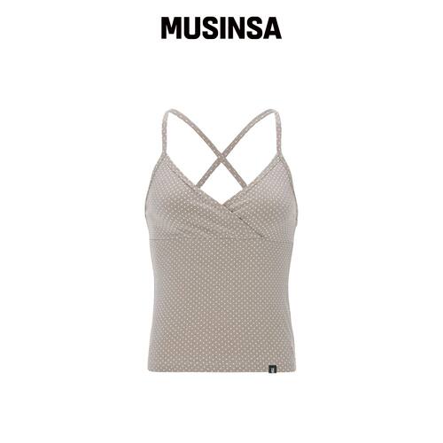 BELLIALEU DOT CAMISOLE-米色 MUSINSA韩国官网直邮进口