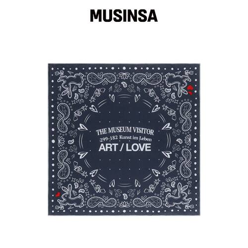 THEMUSEUMVISITOR ART LOVE PAISLEY 围巾（炭灰韩国官网直邮进口
